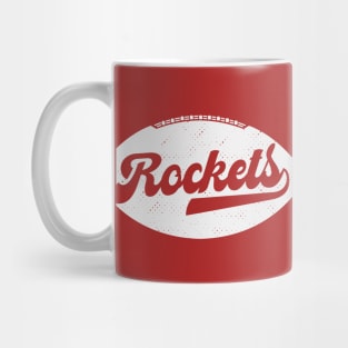 Retro Rockets Football Mug